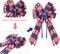 2 PCS Large Patriotic Wreath Bows with Bell Star and Stripe America Flag Bow 4th of July for Veteran's Day Independence Day Memorial Day Front Door Holiday Party Home Decor 20 * 12"